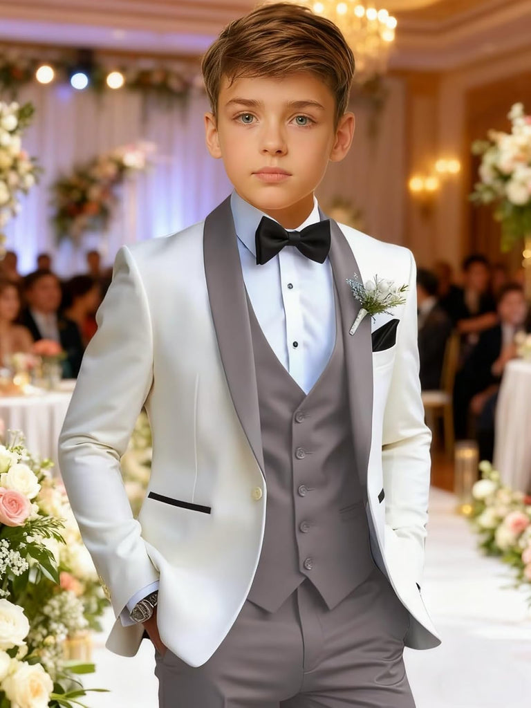 Boys Suit Kids Formal Homecoming Tuxedo Slim Fit Wedding Prom Suits for Boy