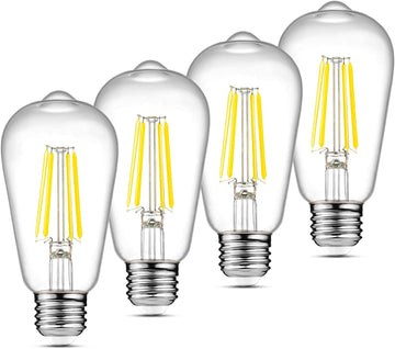 LED Edison Bulbs 6W, Equivalent 60W, High Brightness Cool White 4000K, 700 Lumens, ST58 Vintage LED Filament Bulbs