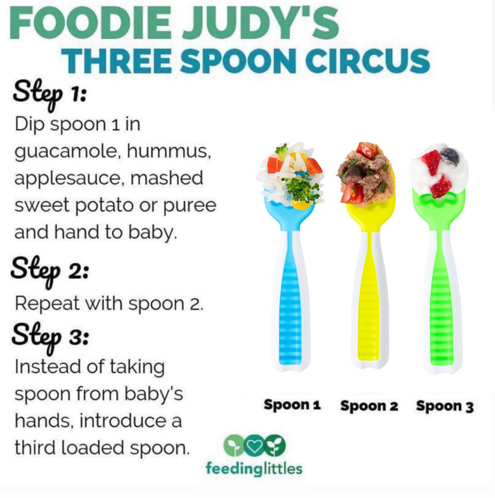Baby Spoons 6 Months, 3-Pack Neon