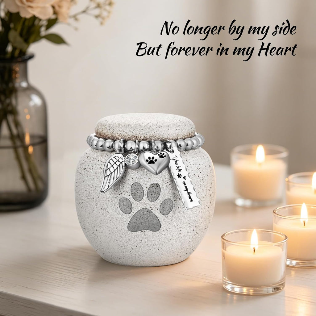 Pet Urns for Cats Dog Urns for Ashes 2.76" Pet Urn Ceramic Small Urn