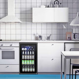 Beverage Refrigerator Cooler -120 Can Mini Fridge Glass Door for Soda Beer or Wi