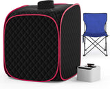 Portable Steam Sauna at Home, 9 Levels Heating, Sauna Tent for Home with Steamer and Folding Chair