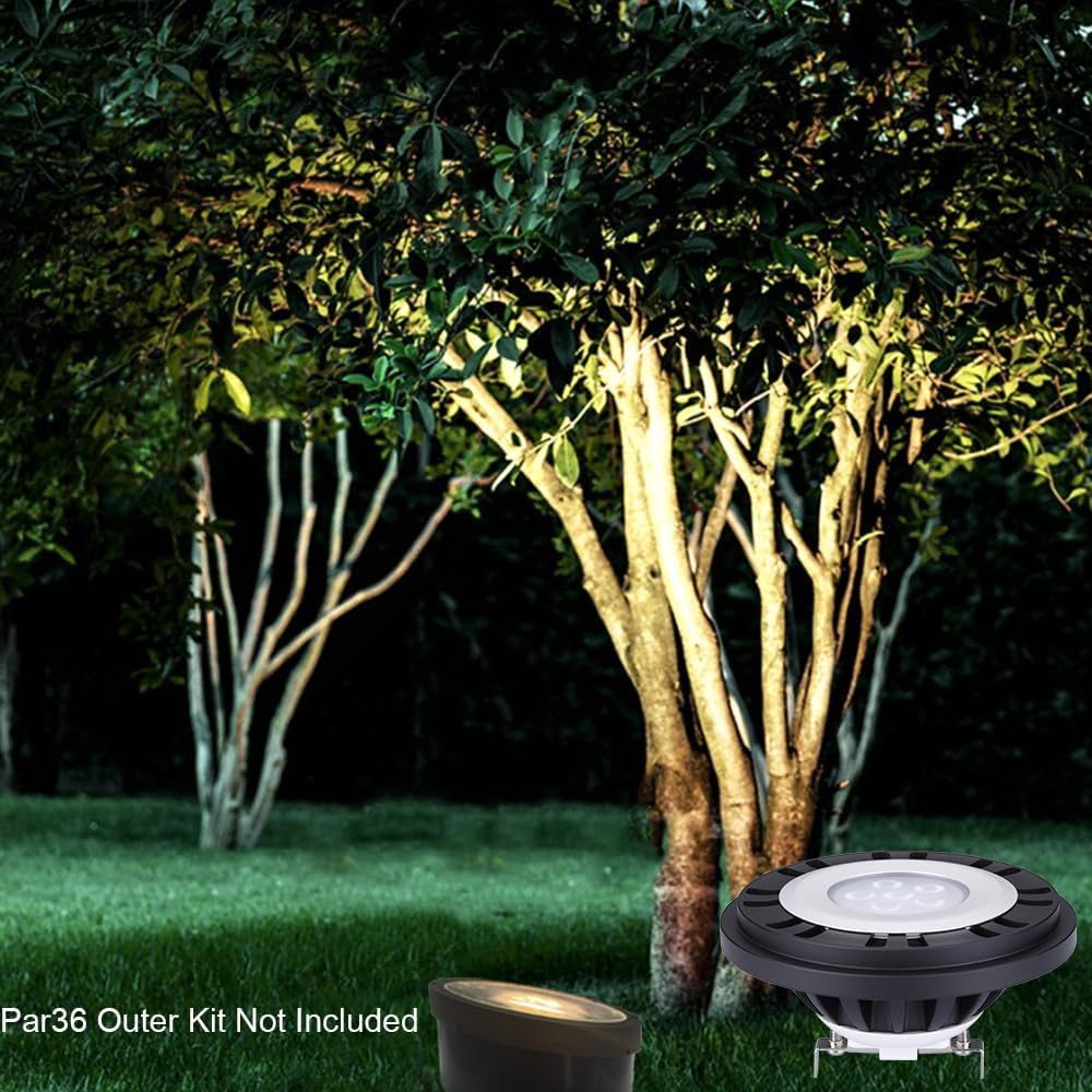 PAR36 LED Landscape Bulb 9-17V Water Resistant Landscape Lights | Cast Aluminum Outdoor Well Lights Tree Uplights