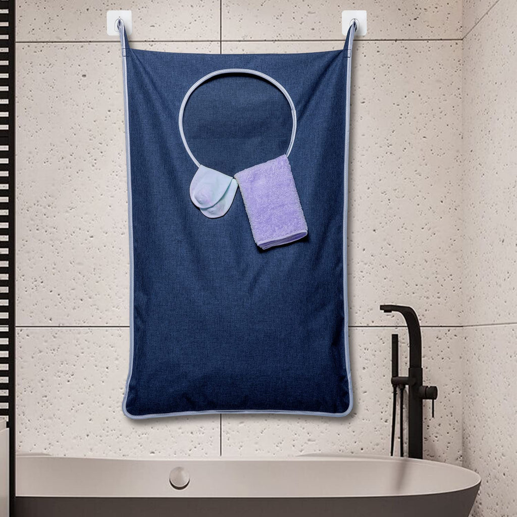 2 Pack Large Hanging Laundry Hamper Bag, 35x21.6 Inch Oversized Clothes Hanging Laundry bag with Hooks, Perfect for
