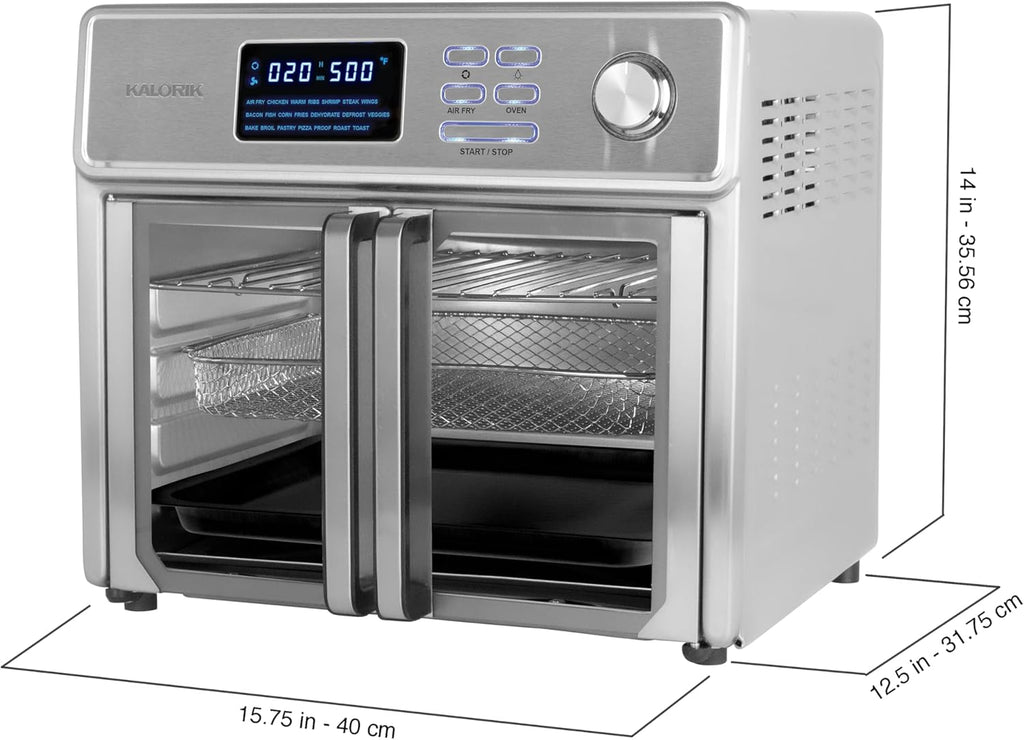 MAXX Air Fryer Oven, 26 Quart 10-in-1 Countertop Toaster Oven & Air Fryer Combo - Fry, Bake, Roast, Rotisserie, & More