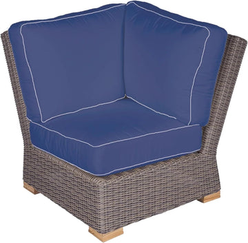 Sanibel Teak Sectional Couch Corner Section, Navy