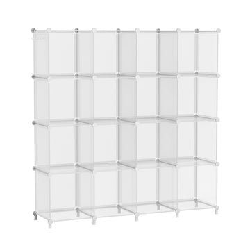 Cube Storage Organizer, 16 Cube Closet Organizers, Clear