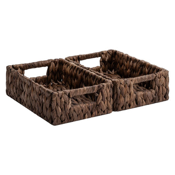 Wicker Baskets for Storage, Rectangle Basket, Brown Baskets