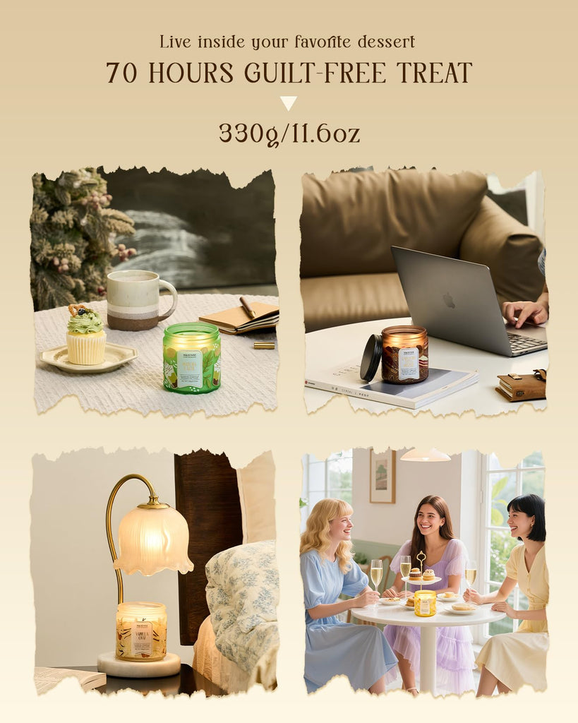 Vanilla Chai Scented Candle Spicy Warm Tea Aroma for Fall Evenings