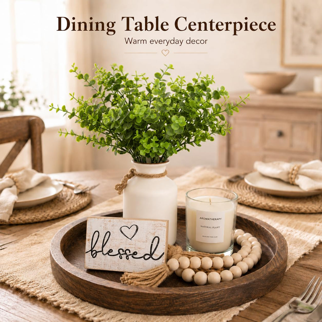 Coffee Table Decor Set, 6-Piece Farmhouse Dining Table Centerpiece