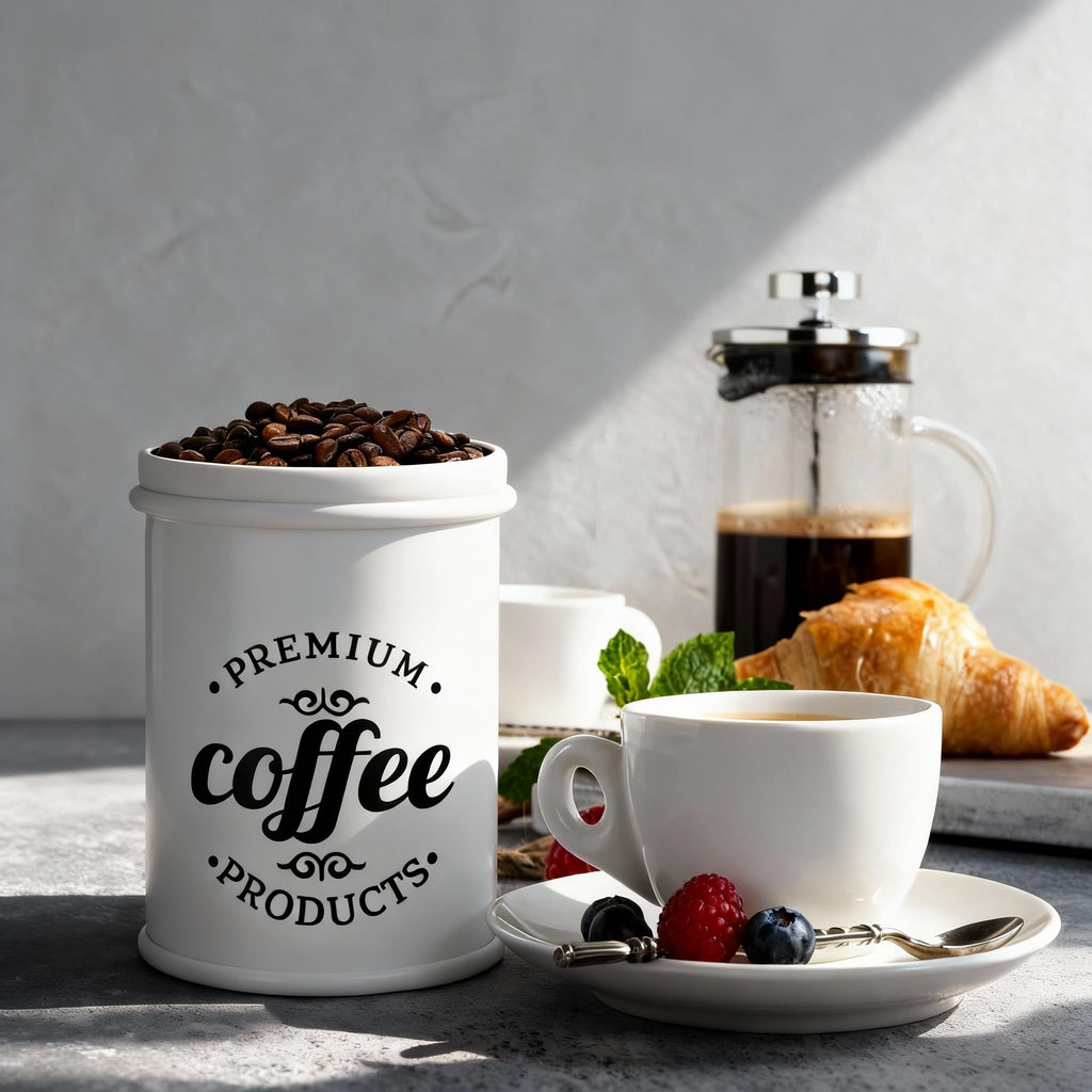 Coffee Tea Sugar Container Set of 3, Airtight Metal Canisters