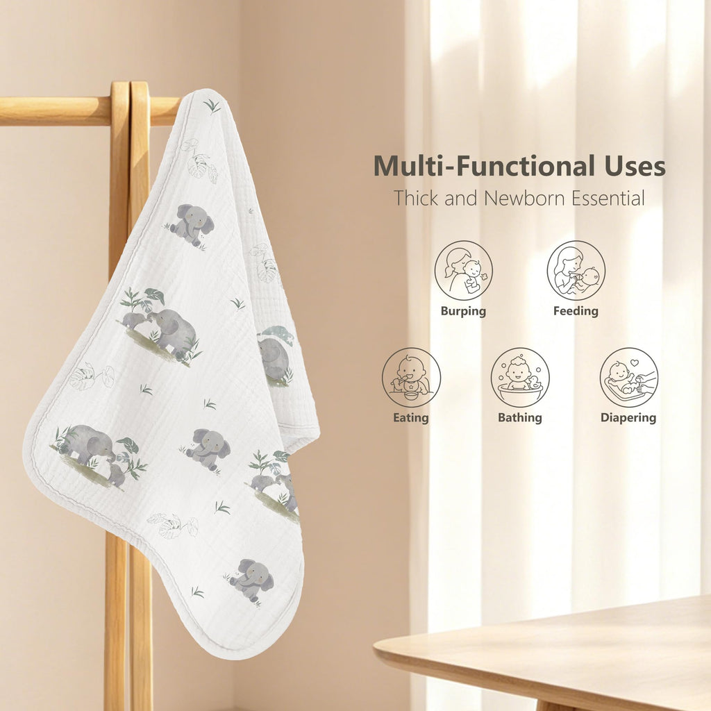 Muslin Burp Cloths, Soft Baby Burping Cloths for Unisex Boys and Girls, Newborn Essentials Large Extra Absorbent