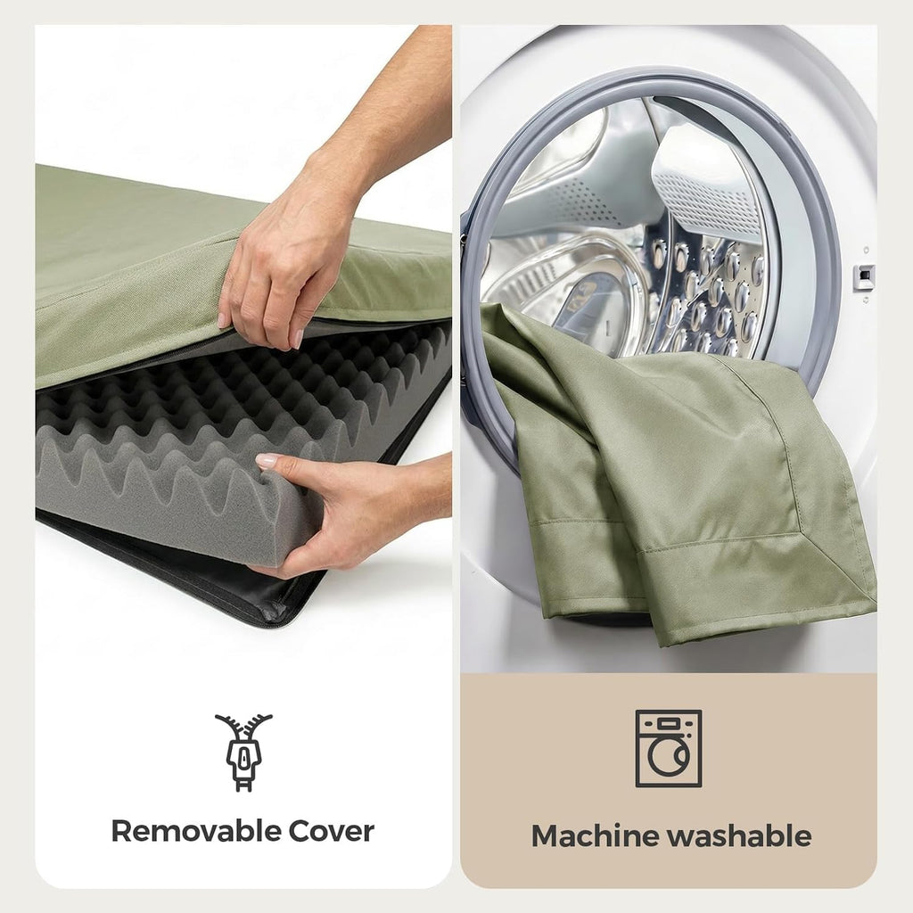 Indestructible Dog Bed for Extra Large Dogs, Chew Proof Orthopedic Egg Crate Foam Pet Mat with Durable