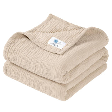 Muslin Baby Blanket Neutral: 100% Cotton Crib Blanket for Toddler