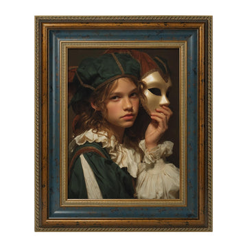 Classic Canvas Frame for 24x30 Oil Paintings Art Prints, Blue Gold