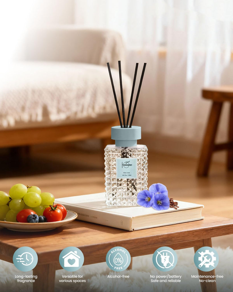 Reed Diffuser, Clean Linen Scent Air Freshener, 5.07 fl oz