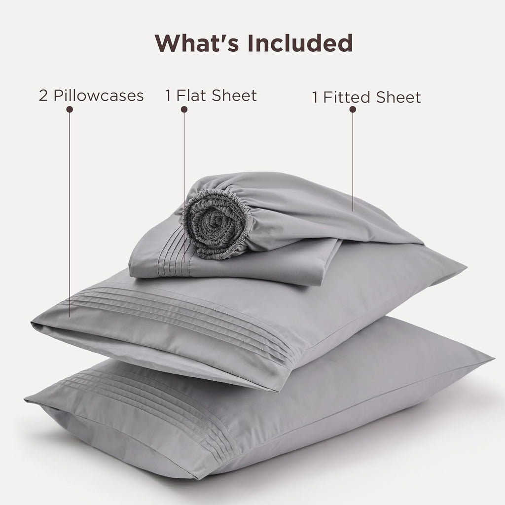 Deep Pocket Queen Sheets Set - Fits Mattresses Up to 21 Inches Thick - 4 Piece GentleSoft Bed Sheets, Moisture