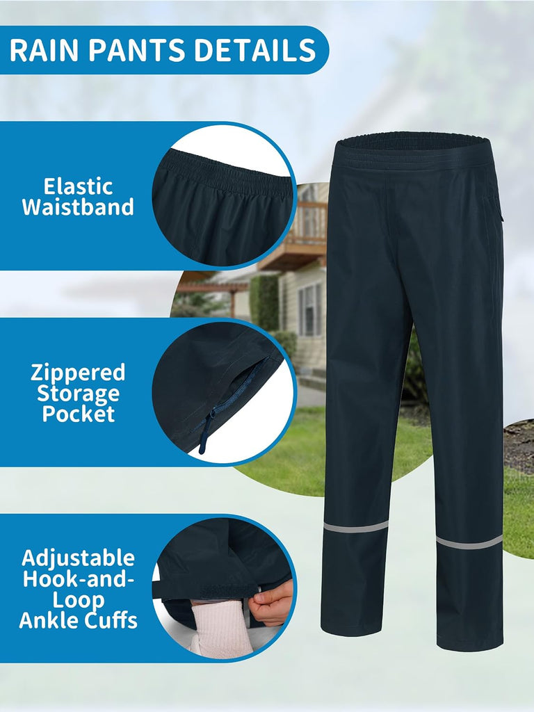 Kids Rain Suit Gear Boys Youth Rain Jacket and Pant Set