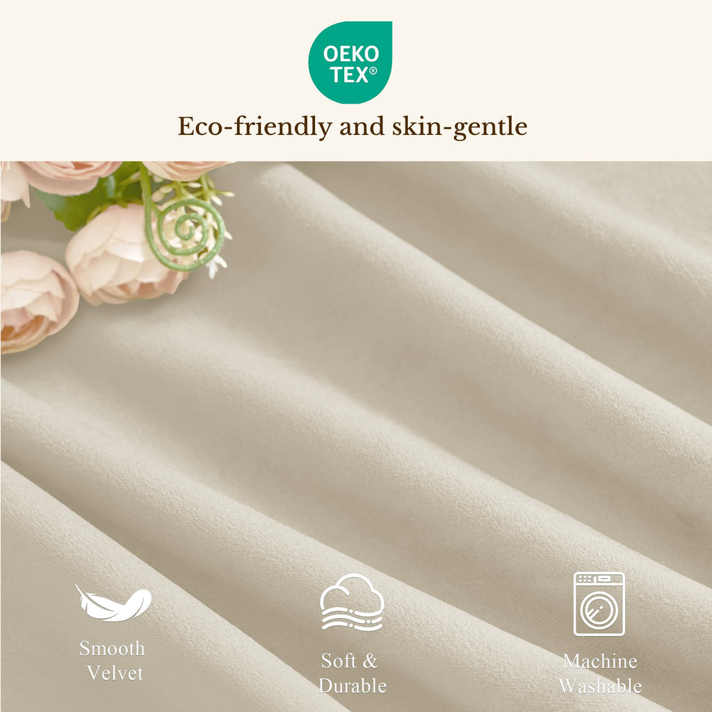 Beige Window Valance Curtains 52x18 Inch, 1 Panel