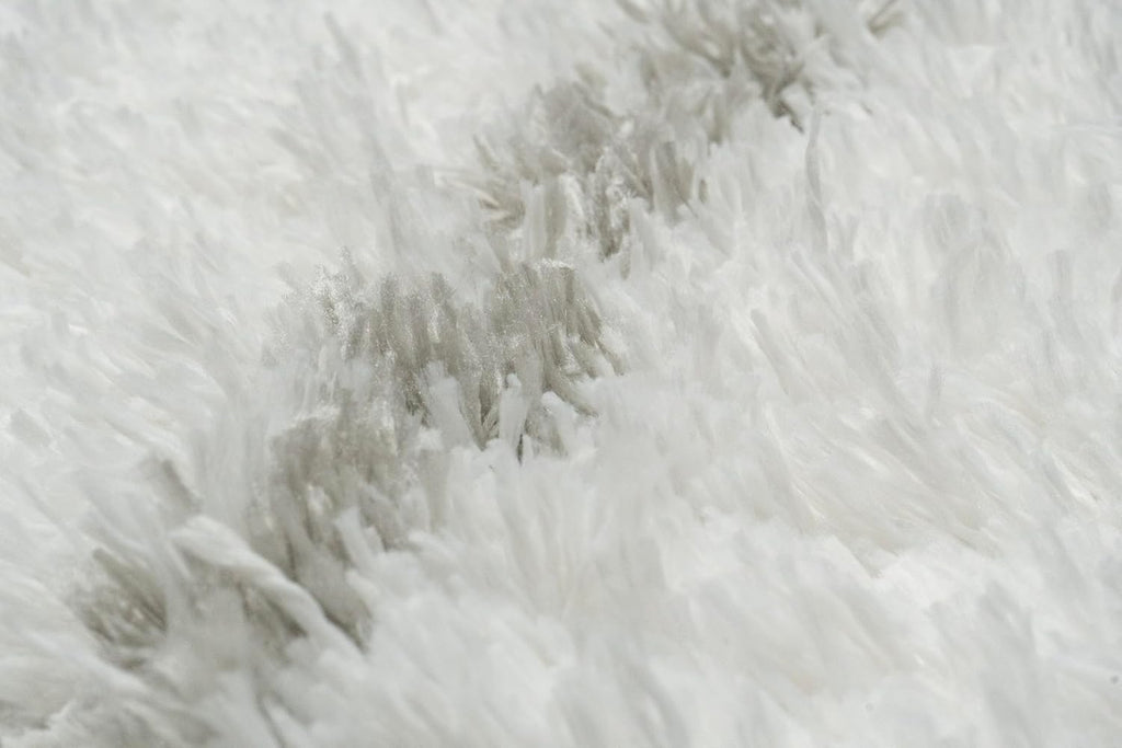 Ivory/Grey Shag Area Rug - Style 7431-100