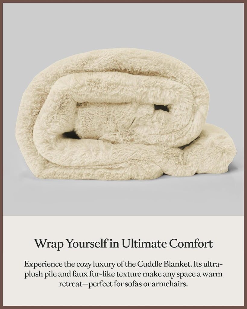 Earth Cuddle Blanket, Faux Fur Ultra-Soft Luxury Throw Blanket | Thick and Cozy Oversized Design for Lounging or