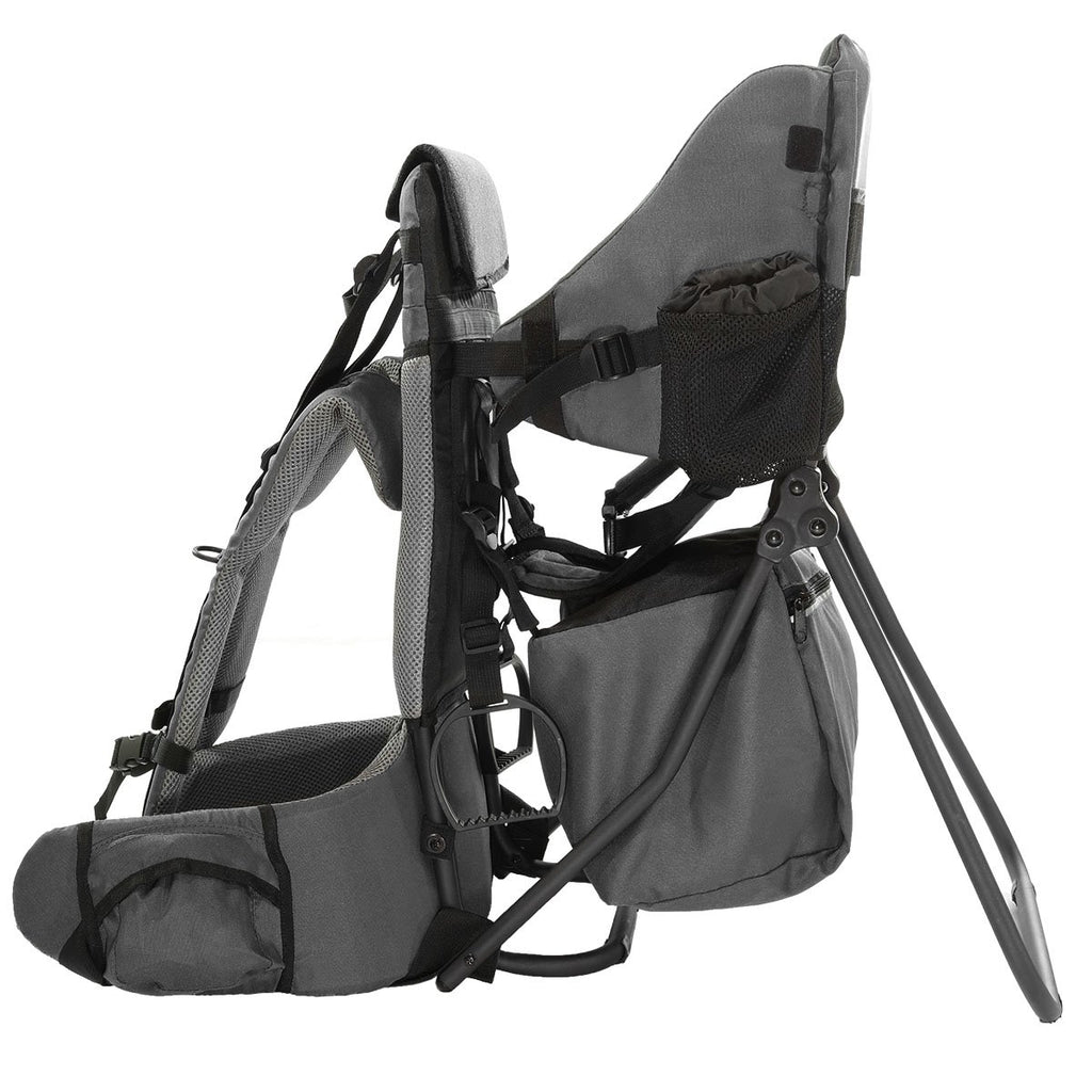 Cross Country Baby Backpack Carrier, Grey, Toddler Hiking Backpack with Comfortable Seat, Adjustable Straps & Belt