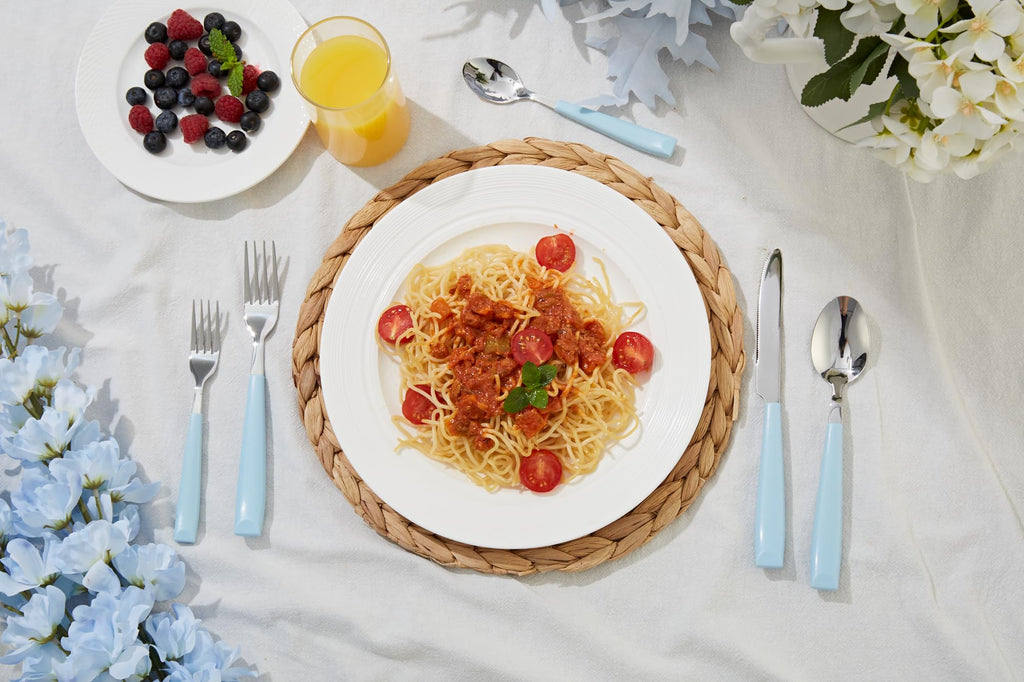 Silverware Set Stainless Steel Colorful Handle Tableware Kitchen Flatware Set Utensils, Includes Dinner Knives