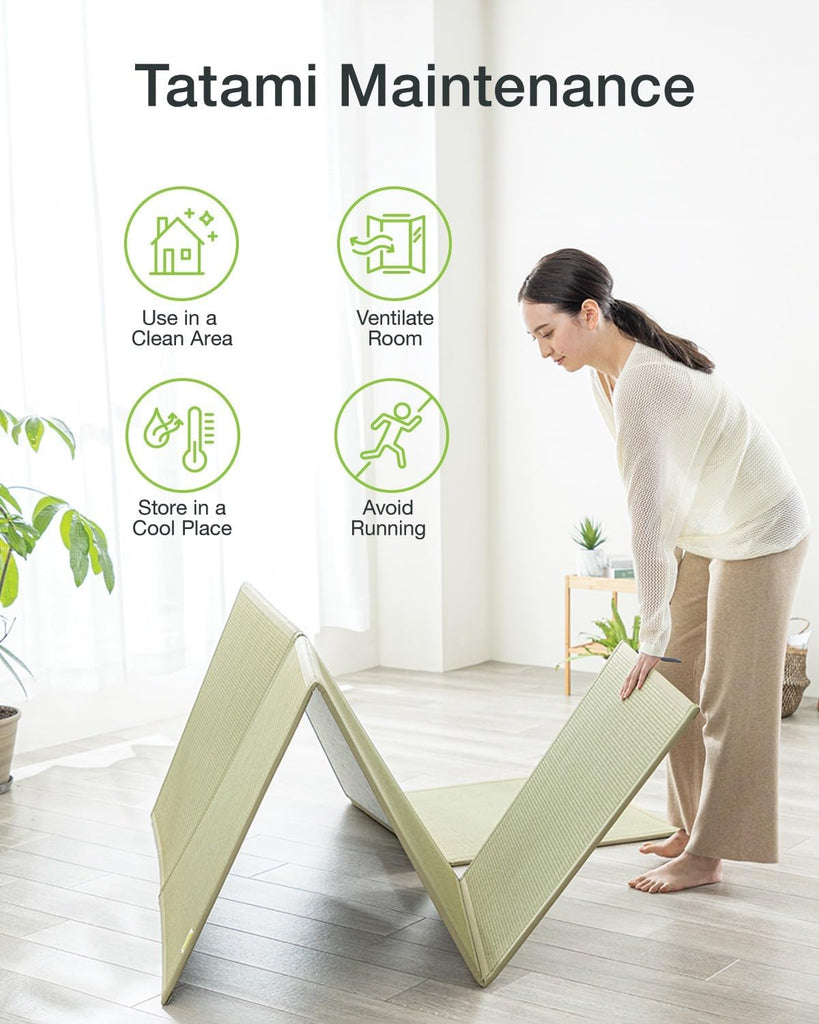 Tatami Mattress, Foldable Igusa Rush Grass, Natural