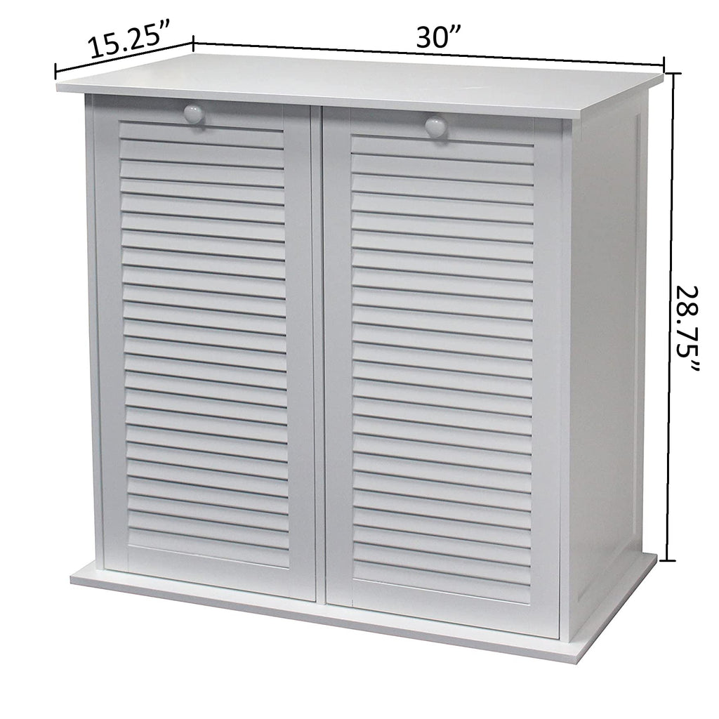 Dual Hamper Tilt Out Laundry Sorter, White