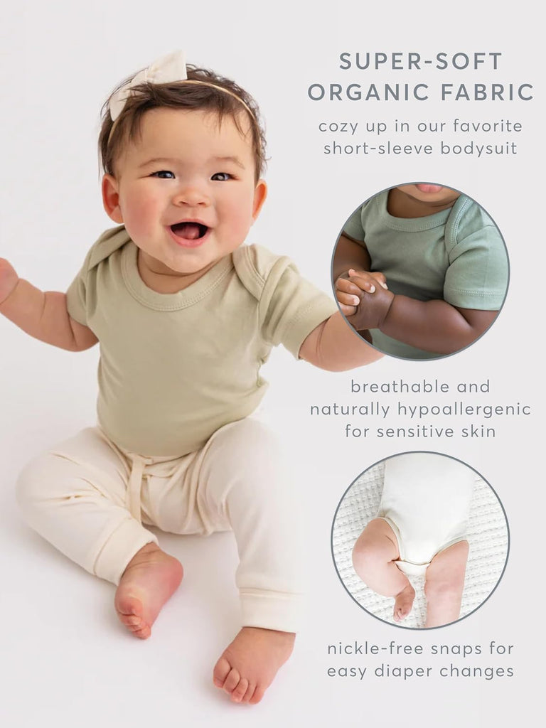 Unisex Baby Organic Cotton Short Sleeve Bodysuit