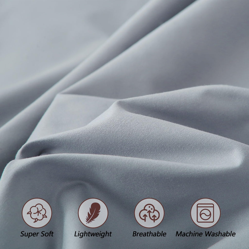 Fitted Sheet for Air Mattress with Pump Opening, Queen, Gray