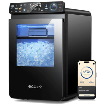 Nugget Ice Maker Countertop, Smart Pebble Ice Machine with APP Control, 44 lbs Per Day Soft Pellet Chewable Ice