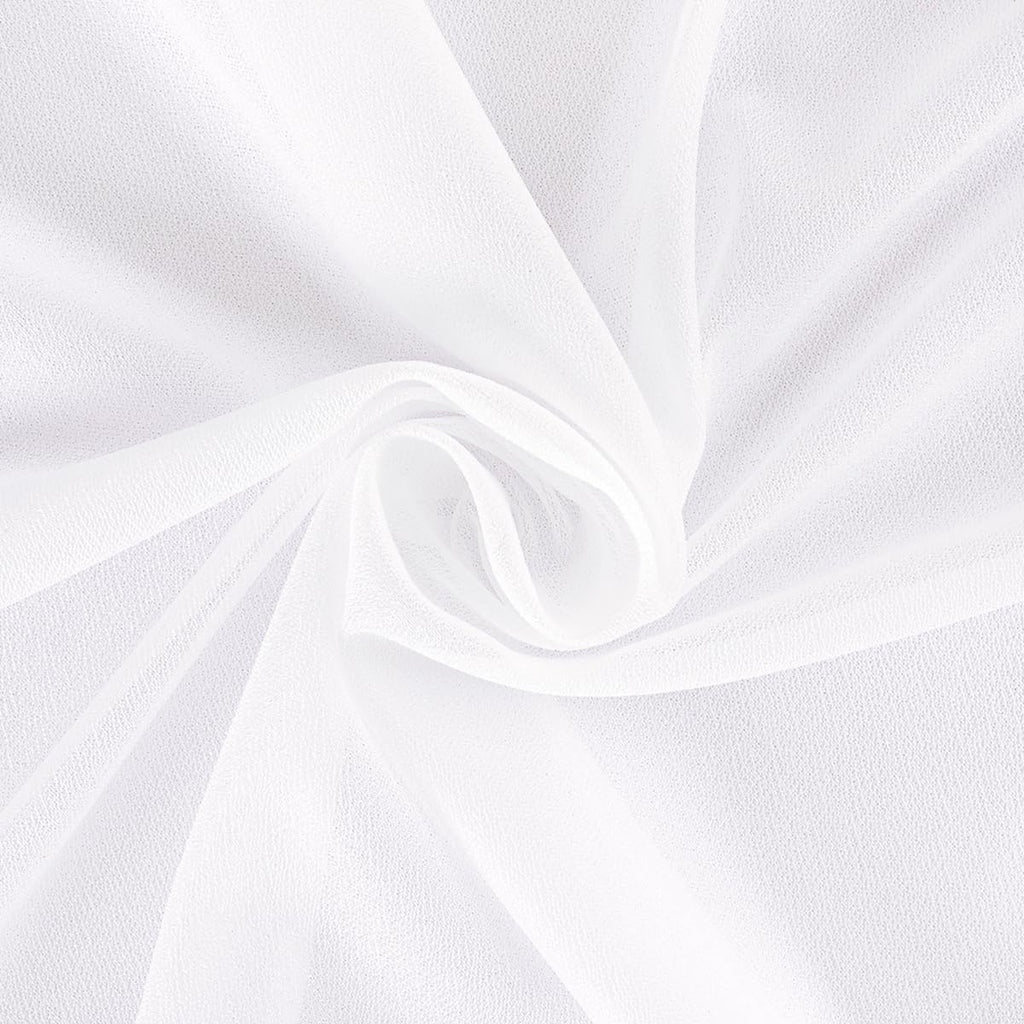 White Wedding Arch Draping Fabric Sheer Chiffon Fabric for Draping
