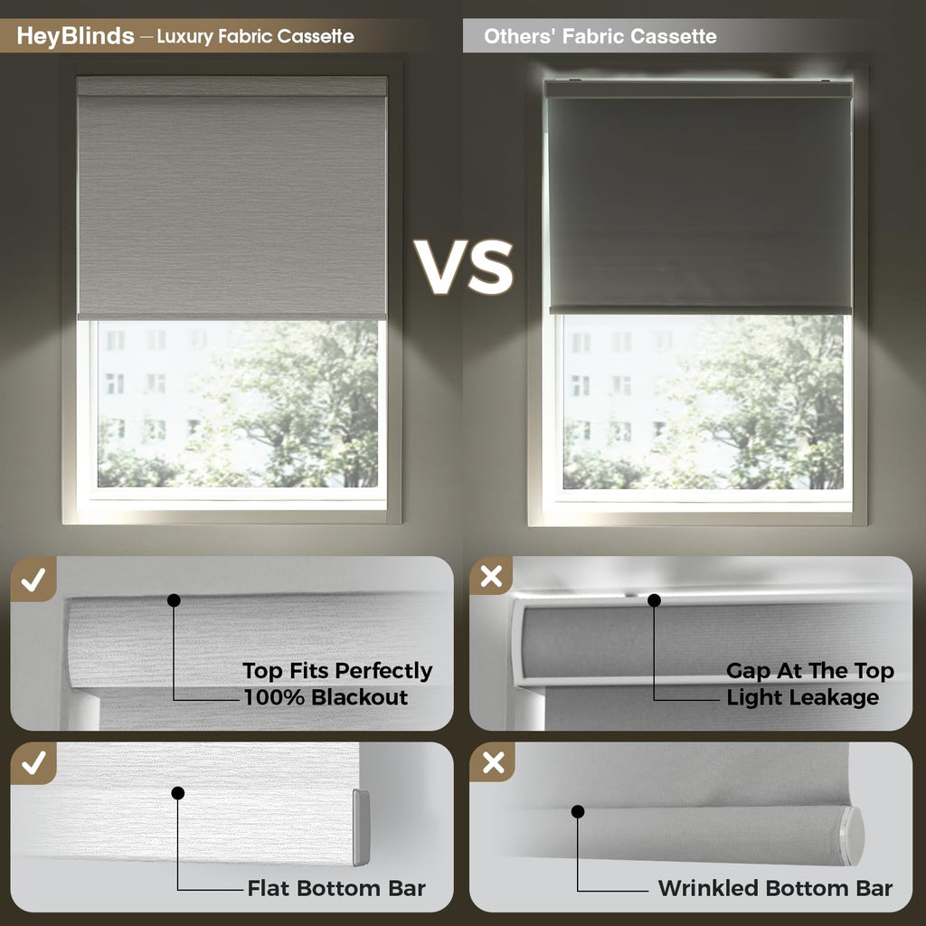 Motorized Blinds with Remote, Blackout Smart Roller Shades