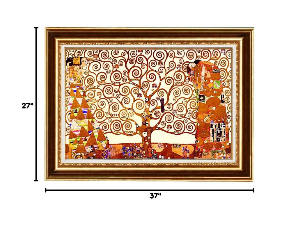 The Tree of Life By Gustav Klimt Giclee Gallery Art Canvas Prints Home Decoration Framed Size:36" x25 1/2"