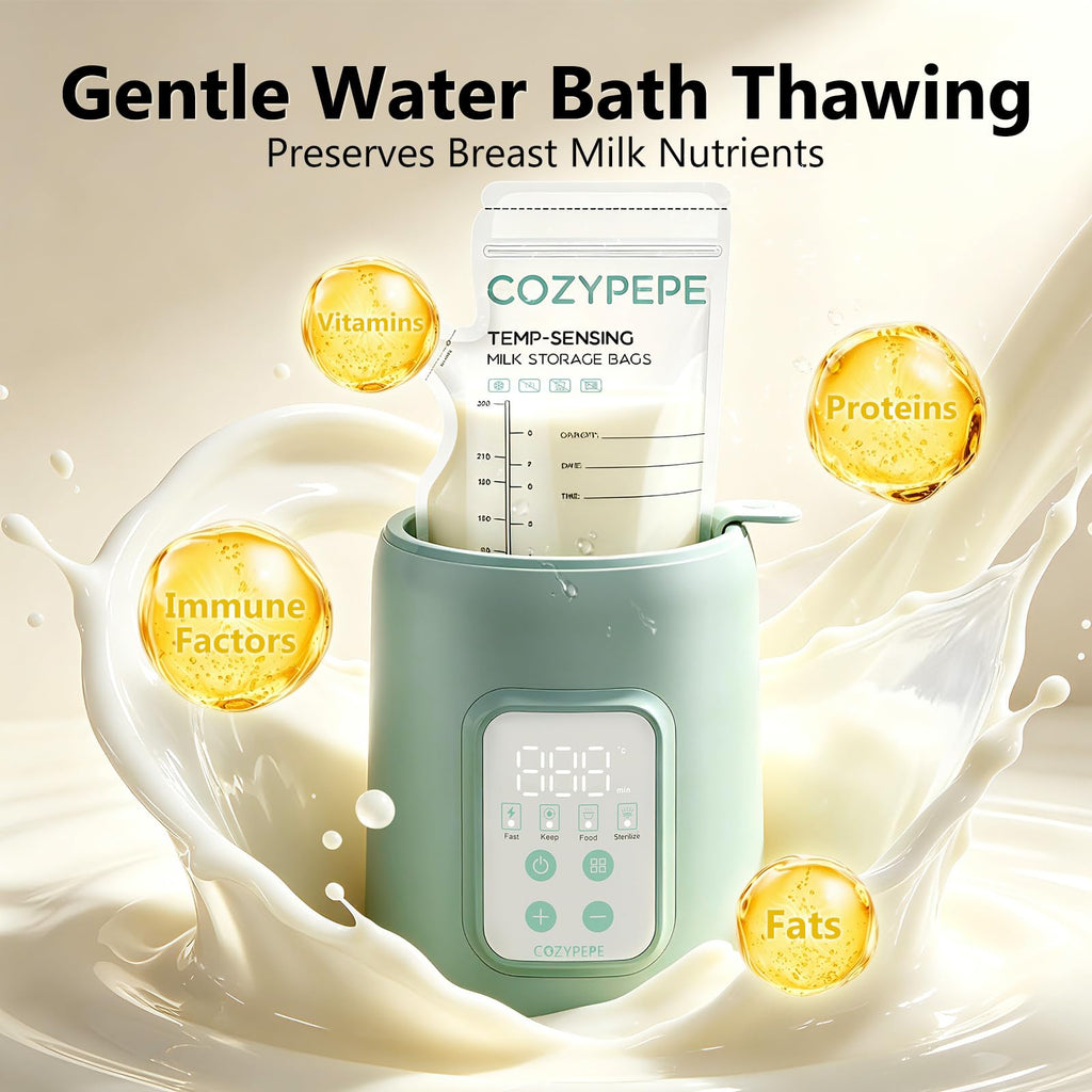 8 in 1 Fast Baby Bottle Warmer for Breast Milk, Green