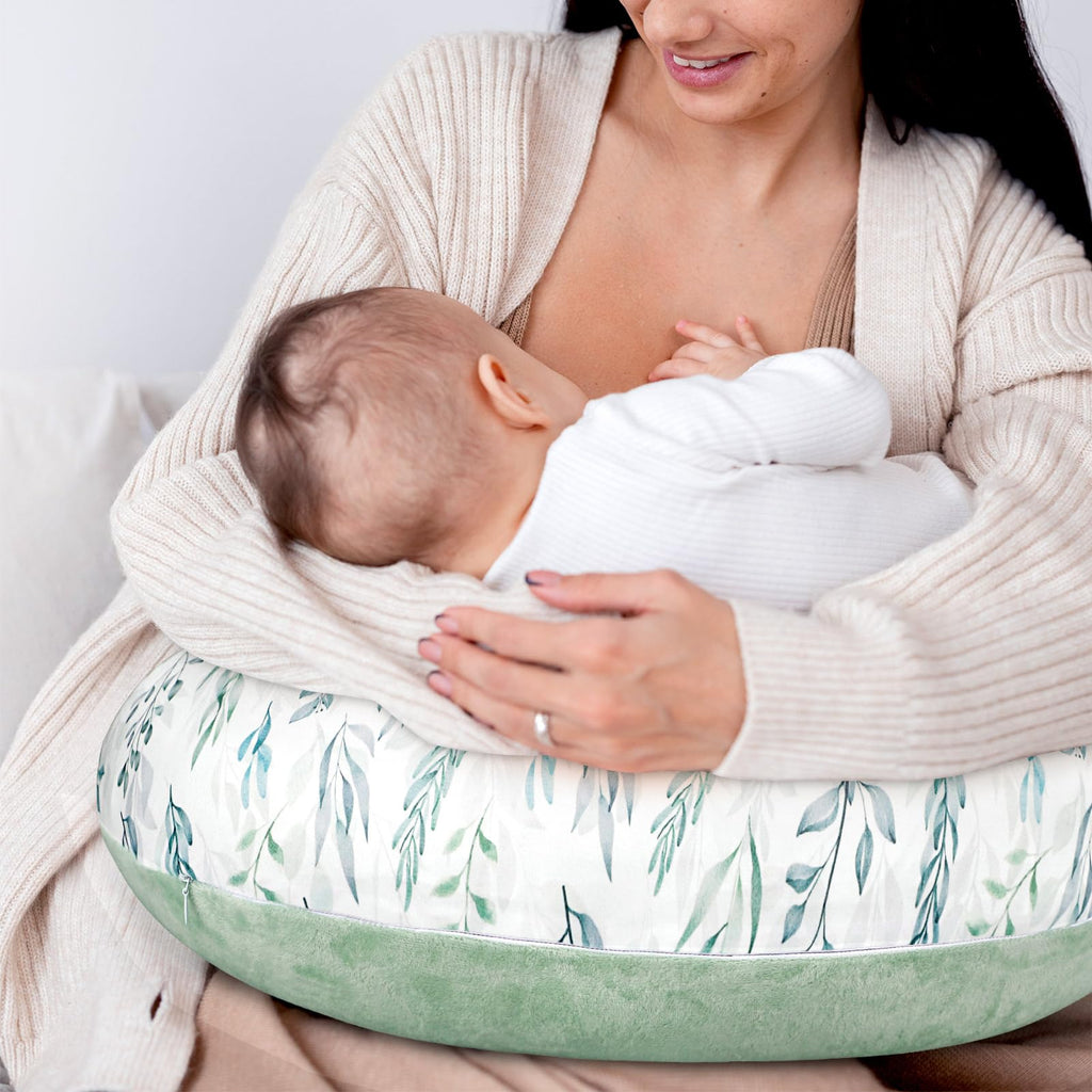 Nursing Pillow Cover, Soft Stretchy Nursing Cover for Breastfeeding Pillow, 1 Pack Reversible Removable Slipcover for