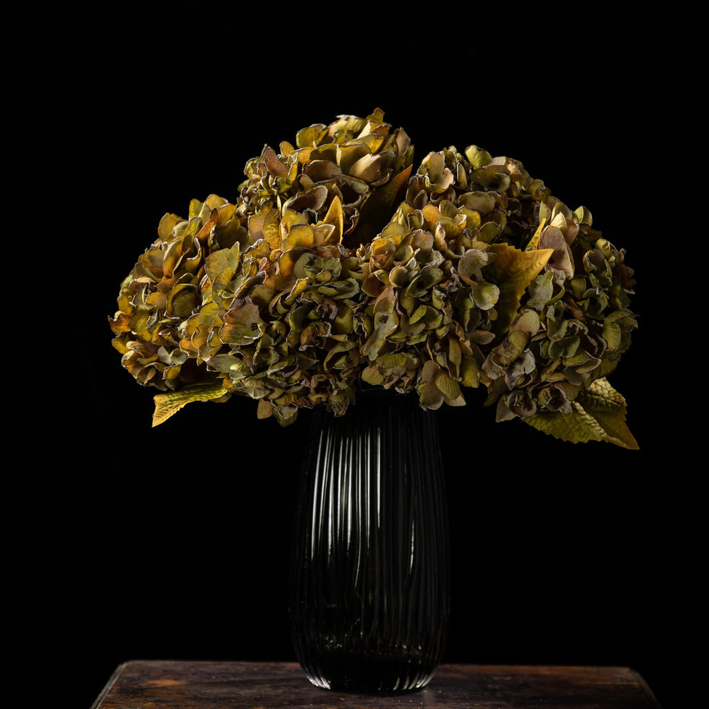Silk Fall Flowers Artificial Silk Dried Hydrangea Artificial Fall Florals Bouquet Dried Flowers Autumn Decorations (6