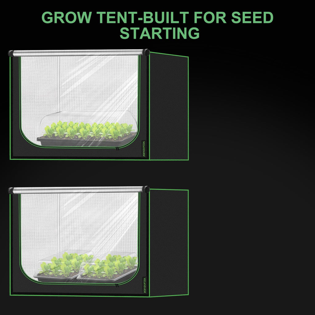 2x2 Grow Tent, 24"x24"x32" Double Transparent Viewing Door Indoor Grow Tent, Growing Tent with High Reflective Mylar