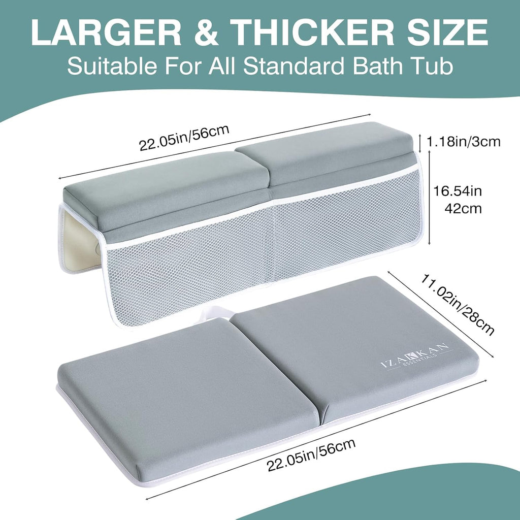 Bath Kneeler and Elbow Rest Pad Set - 1.5" Thick Baby Bath Kneeler - Non-Slip Bathtub Kneeler and Elbow Rest Set