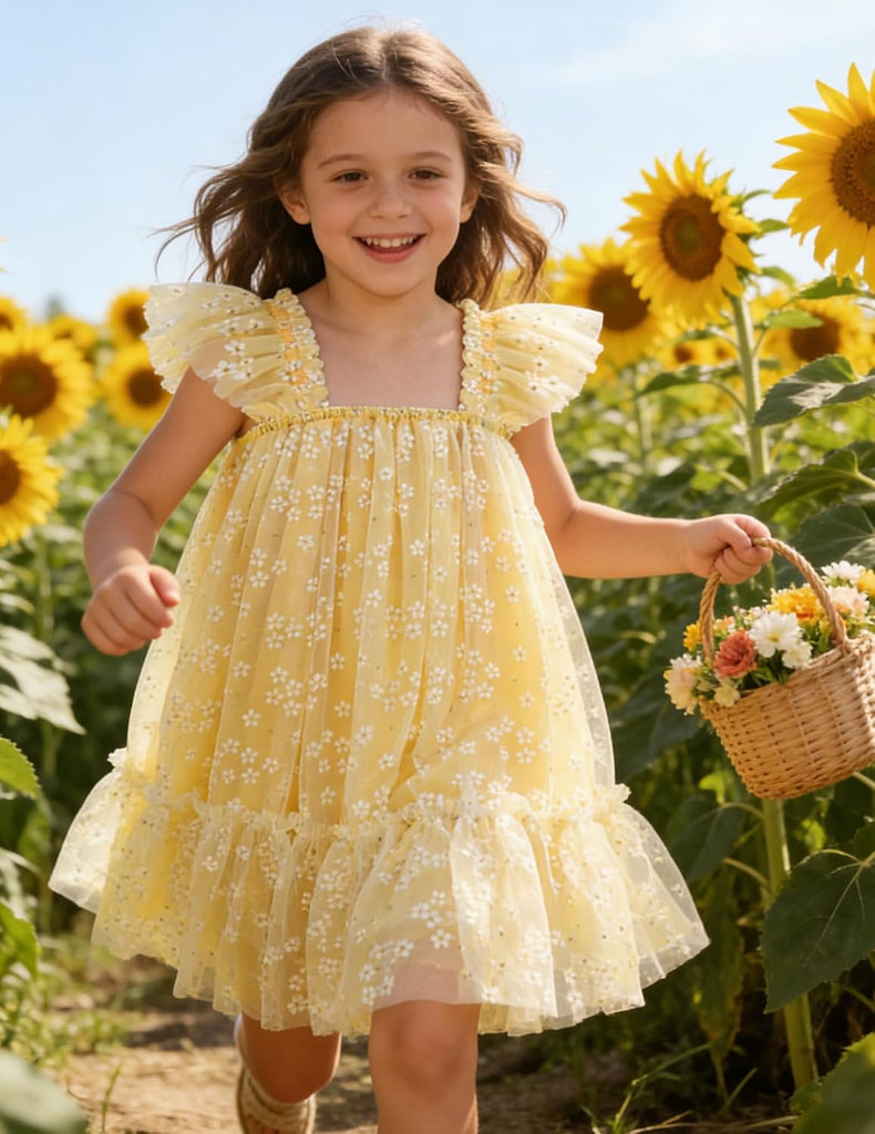 Toddler Tulle Dress for Girls Layered Tutu Ruffle Dresses