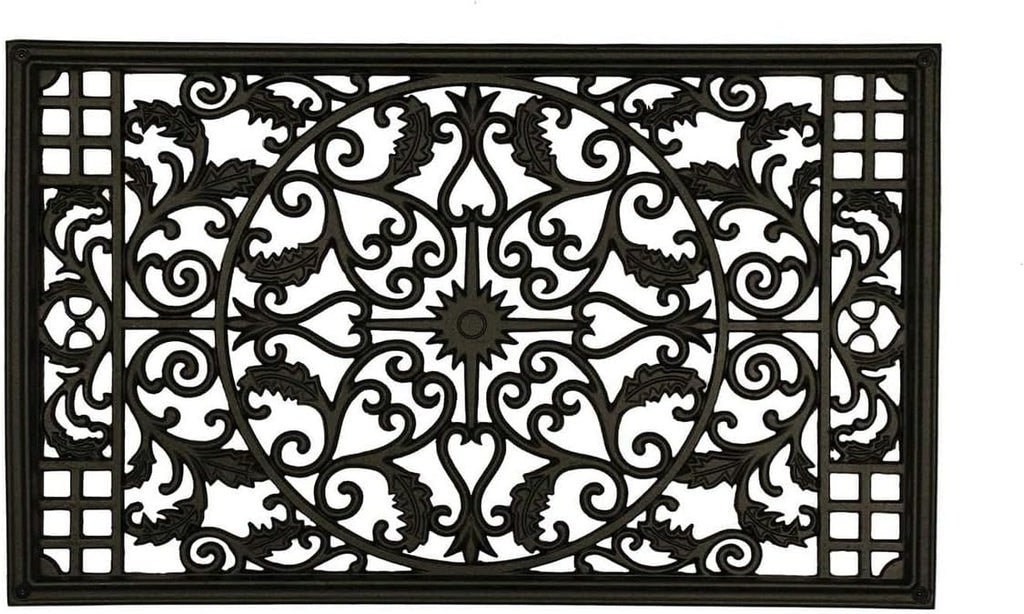 Decorative Insert for Fencing, Gates, Home, Garden - Rectangle, 15" X 24", Black