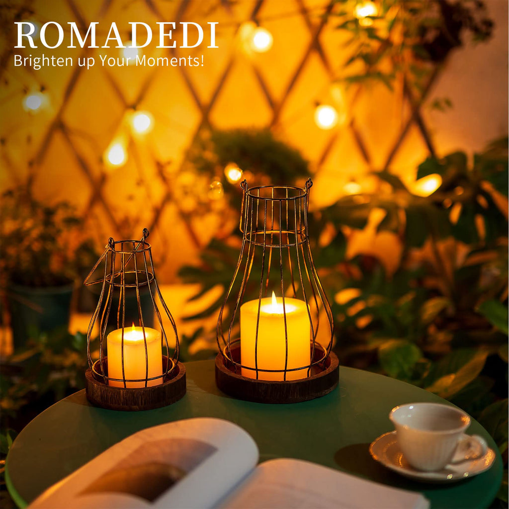 Lantern Rustic Farmhouse Decor, Set of 2