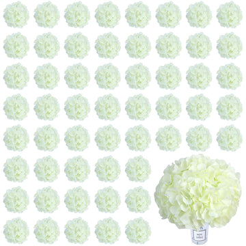 60 PCS Cream White Artificial Bulk Fake