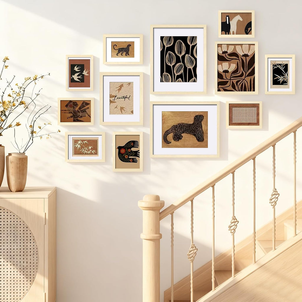Picture Frame Set 12 Pack, Picture Frames Collage Wall Decor with Two 11x14, Two 8x10, Four 5x7, Four 4x6 for Wall