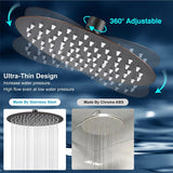 Round Rainfall Shower Head High Pressure Stainless Steel Waterfall Large Rain Shower Head Ultra Thin Design,Oil Rubbed