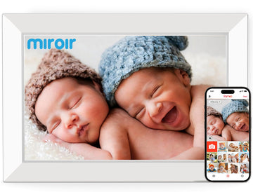 10.1 Inch WiFi Digital Photo Frame via Frameo App, 1280x800 HD IPS Touch Screen Electric Picture Frame Display, 32GB