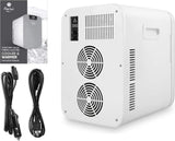 20 Liter Mini Fridge with Temperature Control - White Thermoelectric Cooler and Warmer