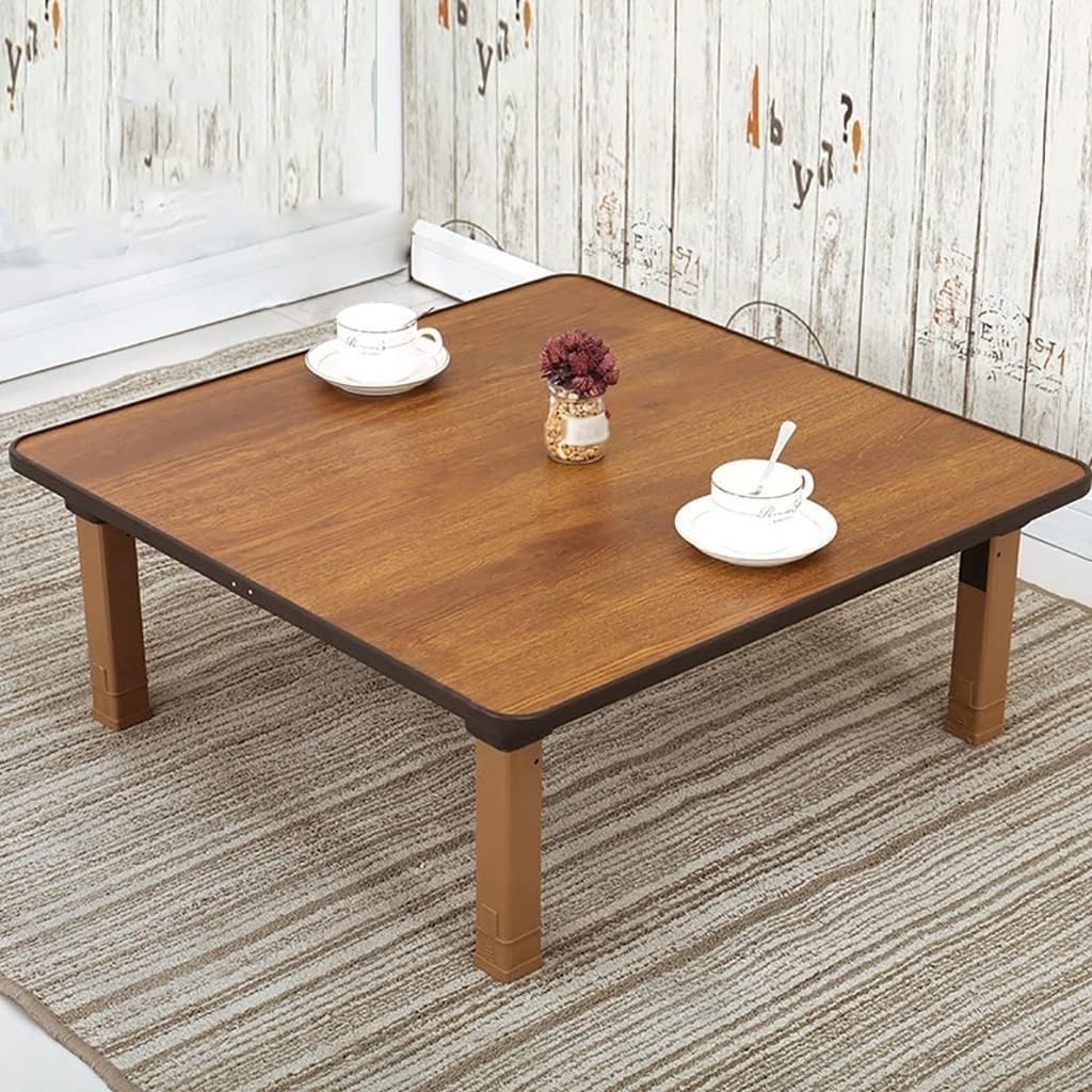 Japanese-Style Square Folding Tea Coffee Table, Low Table, Dining Table, Study Table, Small Desk, for Tatami Sitting