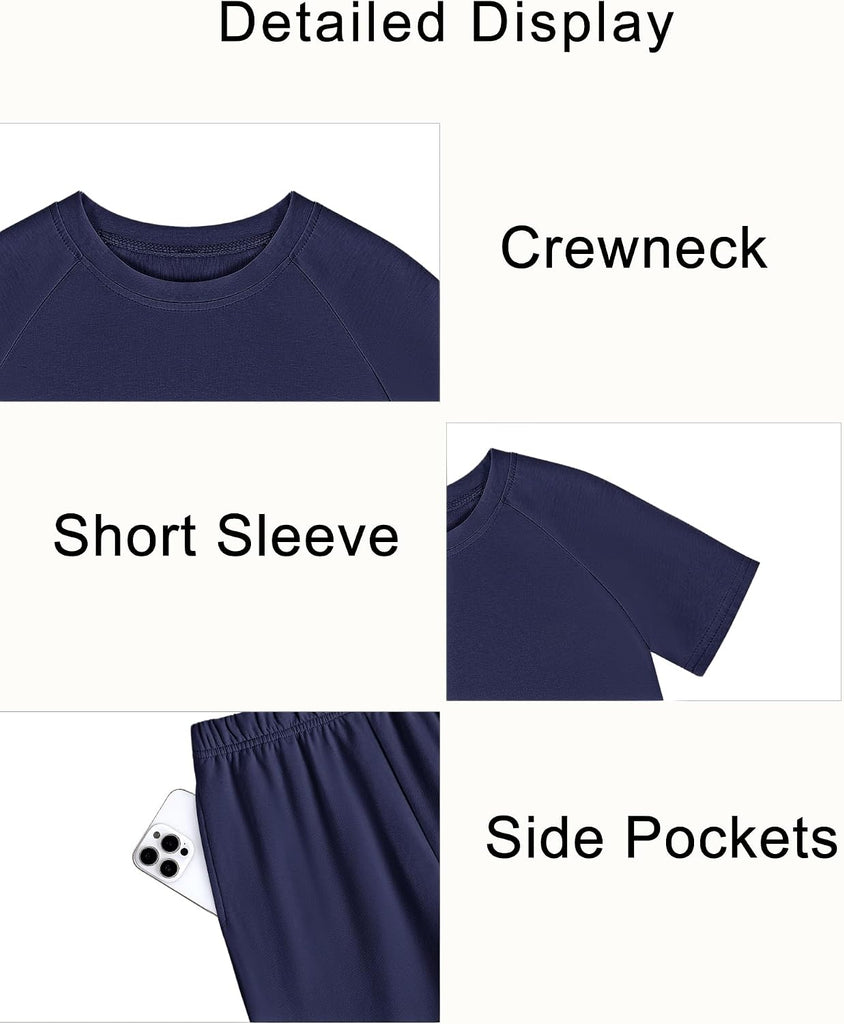 Boys Short Sets 2 Piece Summer Outfits Matching Set